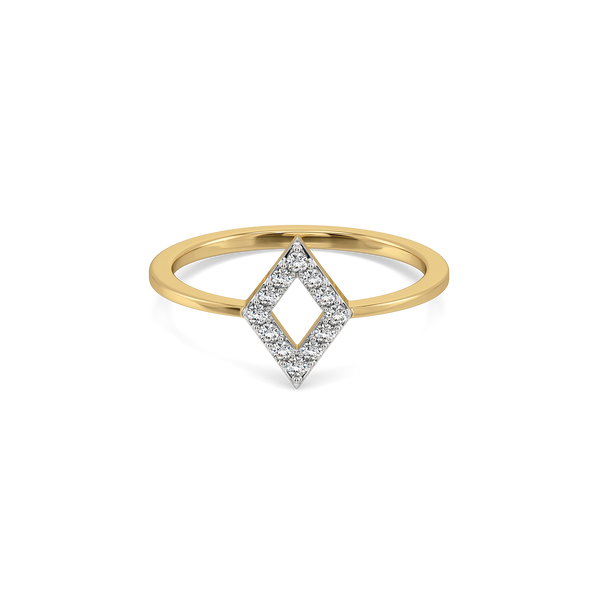 Crystal Line Pure Gold Lab Grown Diamond Ring - Lukson