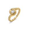 Lukson Soft Ray Solitaire Pure Gold Lab Diamond Ring