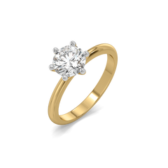 Purely One Solitaire - Pure Gold Lab Diamond Ring