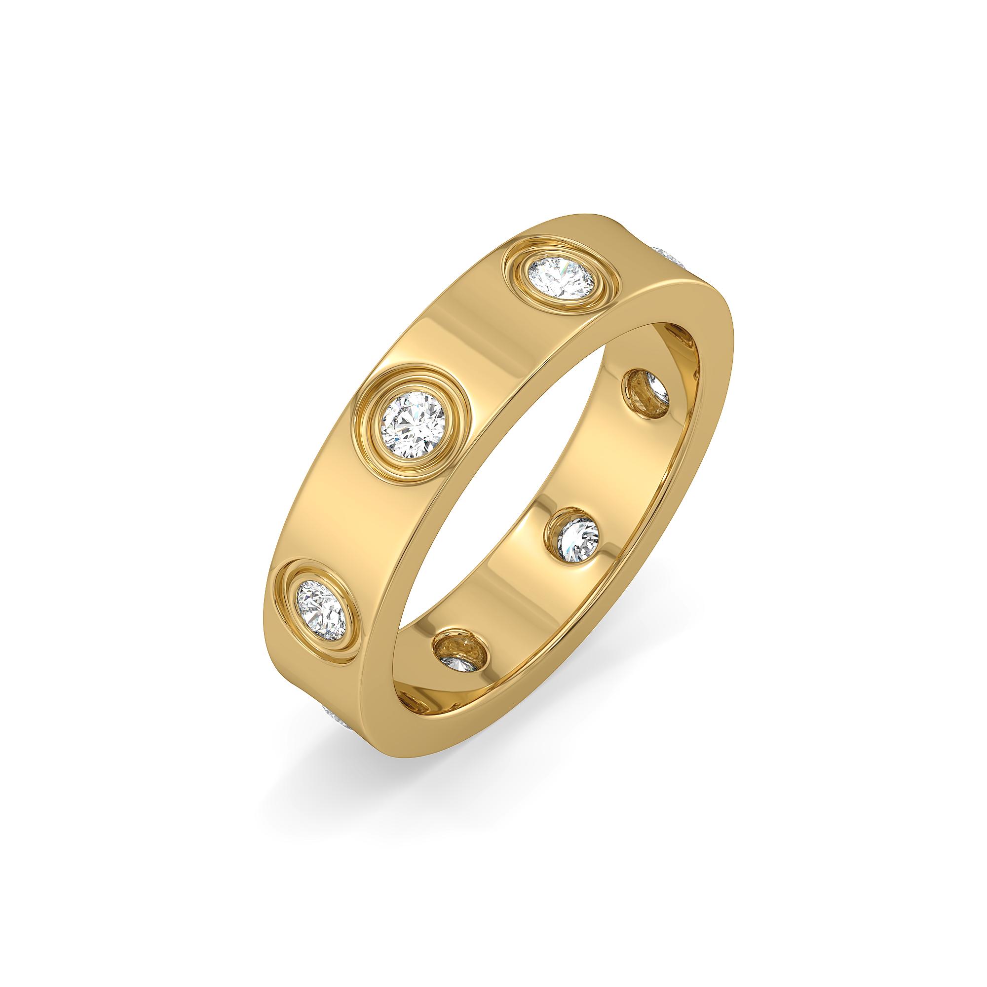 Solar Band - Lab Diamond Men's Ring