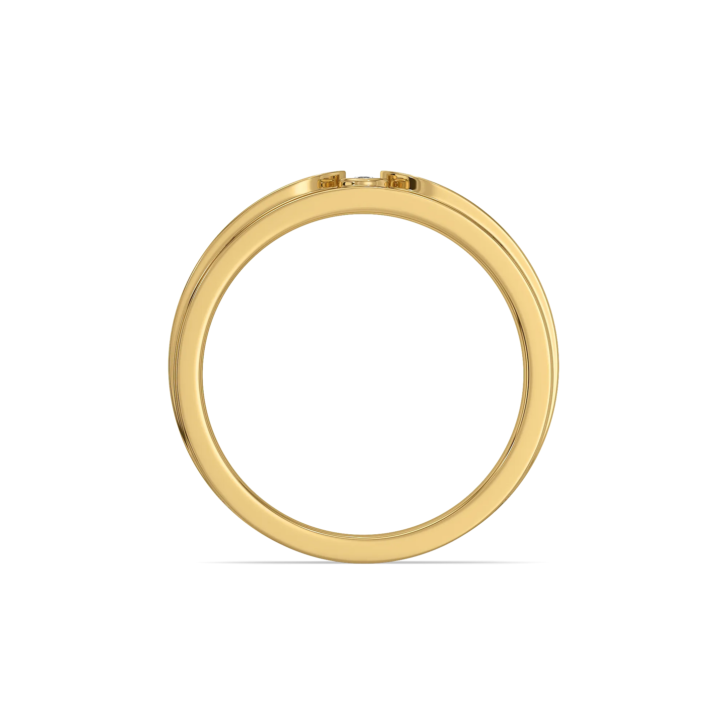 Curved Crest - Lab Diamond Men's Ring