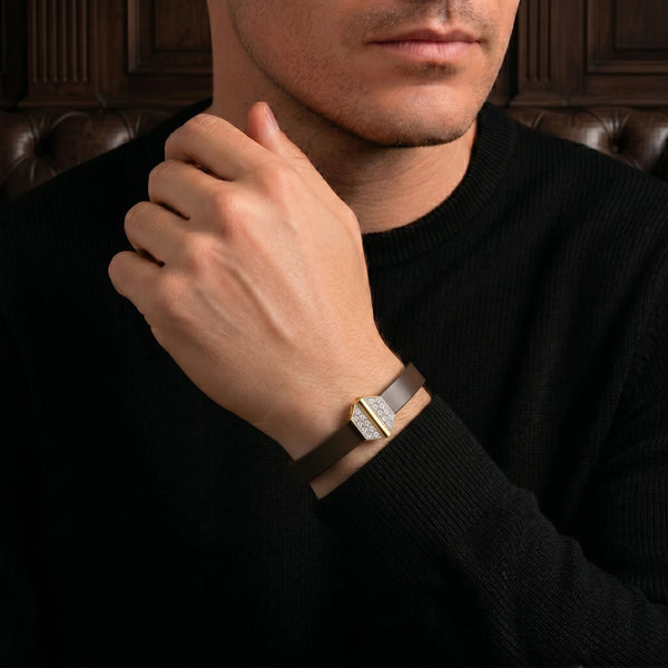 Hexa Edge - Lab Diamond Men's Bracelet