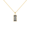 Chessboard Lab Diamond Men's Pendant