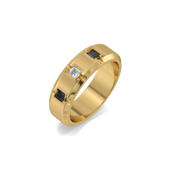 Chessboard Lab Diamond Men's Ring