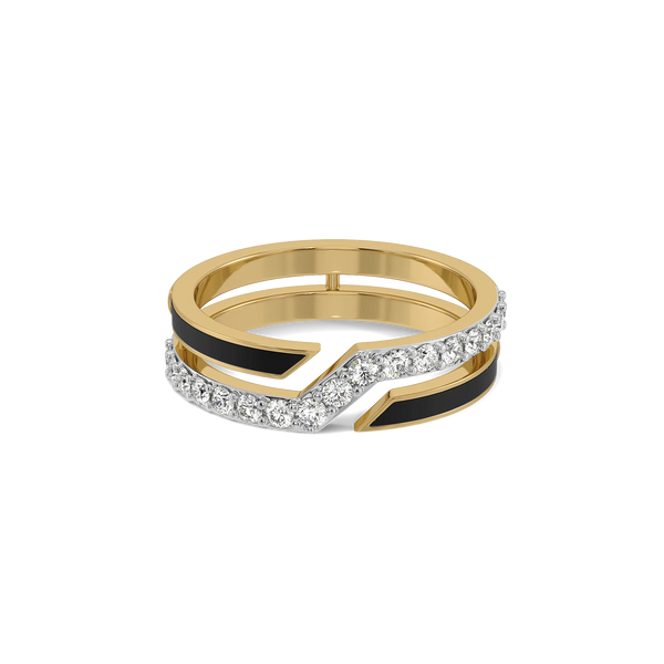 Black Axis Lab Diamond Men's Ring