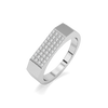 Silver Grid - Lab Diamond Men's Ring