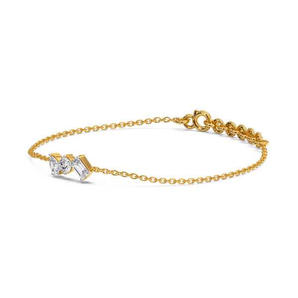 Toi-et-Moi - Lab Grown Diamond Bracelet Online - Lukson