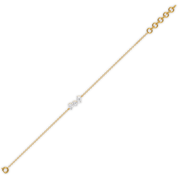 Toi-et-Moi 925 sterling silver - Lab Grown Diamond Bracelet - Lukson