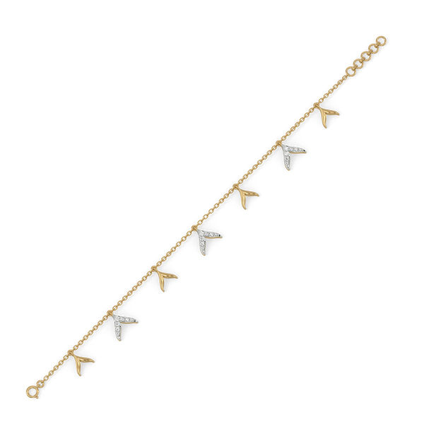 Ocean’s Treasure 925 sterling silver plated - Lab Grown Diamond Charm Bracelet - Lukson