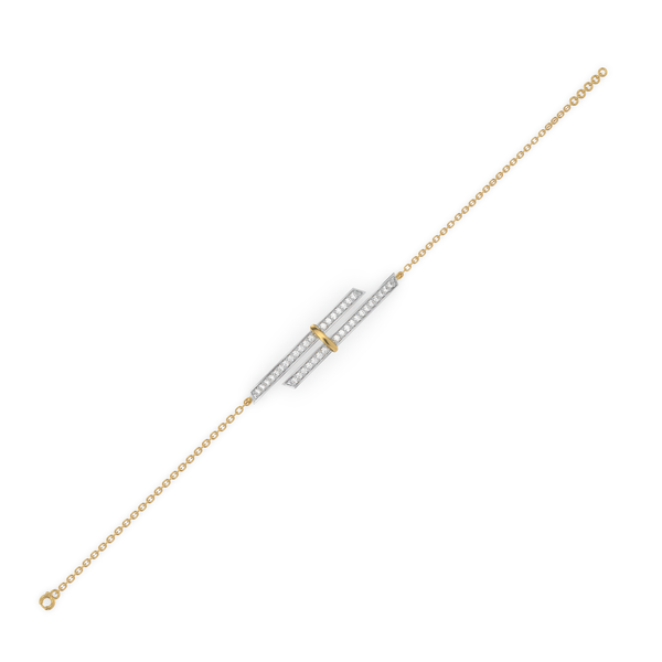 Edge of Elegance 18kt Gold Vermeil - Lab Grown Diamond Bracelet - Lukson