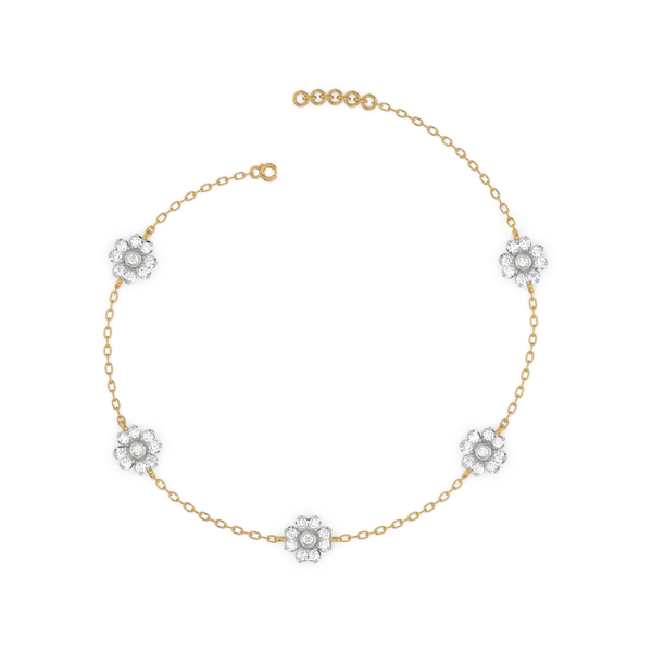 Eternal Bloom - Lab Grown Diamond Station Bracelet Online- Lukson