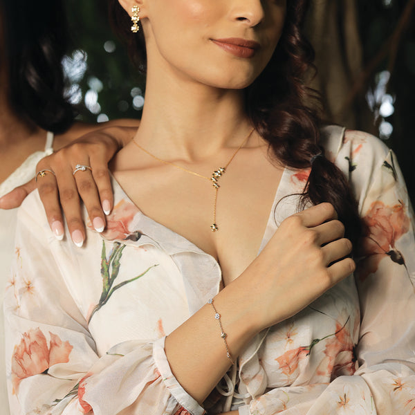 Eternal Bloom 925 sterling silver - Lab Grown Diamond Station Bracelet - Lukson