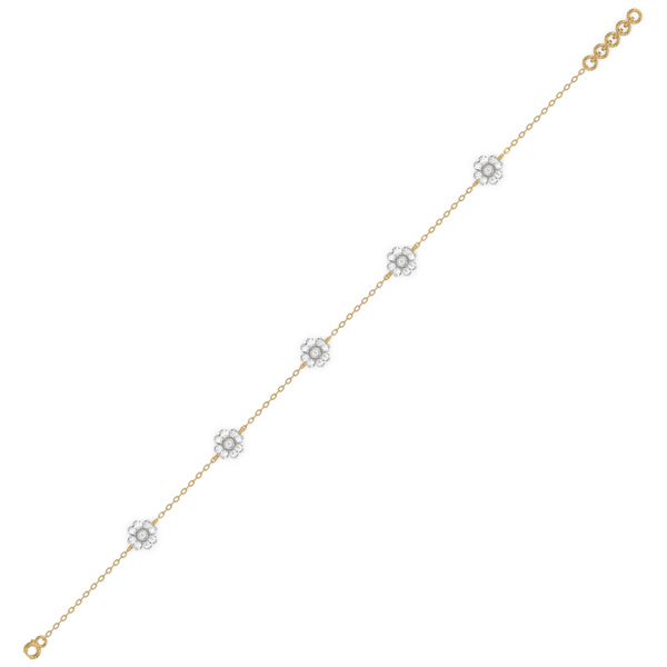 Eternal Bloom 18kt Gold Vermeil - Lab Grown Diamond Station Bracelet - Lukson