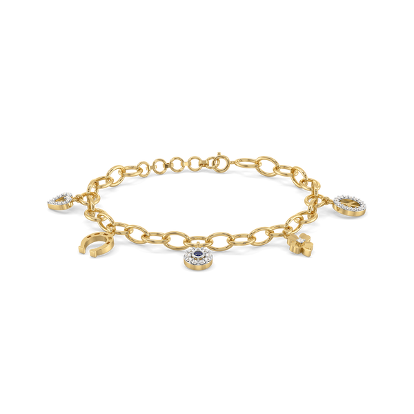 Good Vibes - Lab Grown Diamond Charm Bracelet - Lukson