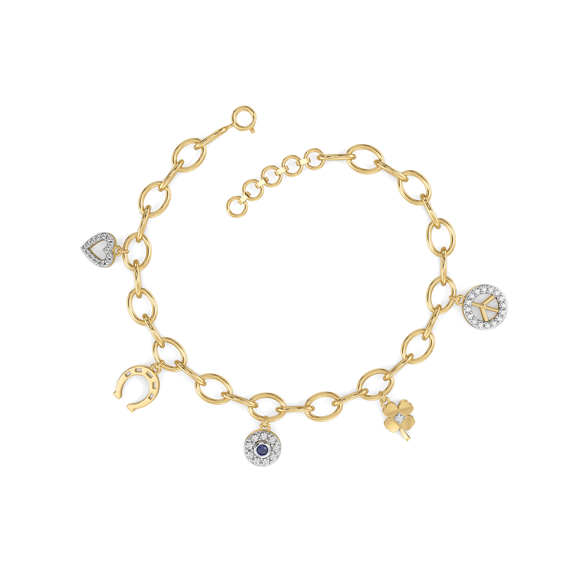 Good Vibes - Lab Diamond Charm Bracelet
