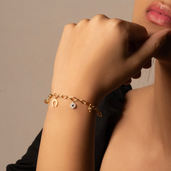 Lukson Good Vibes - Lab Grown Diamond Charm Bracelet