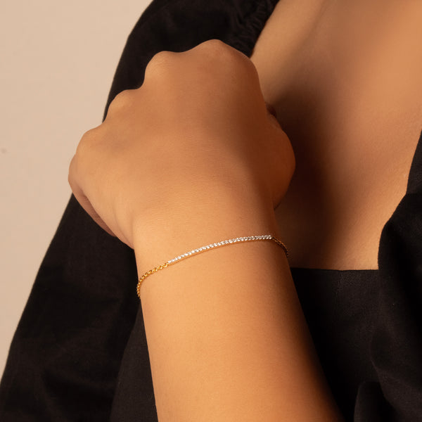 Row of Radiance - Lab grown Diamond Bracelet - Lukson