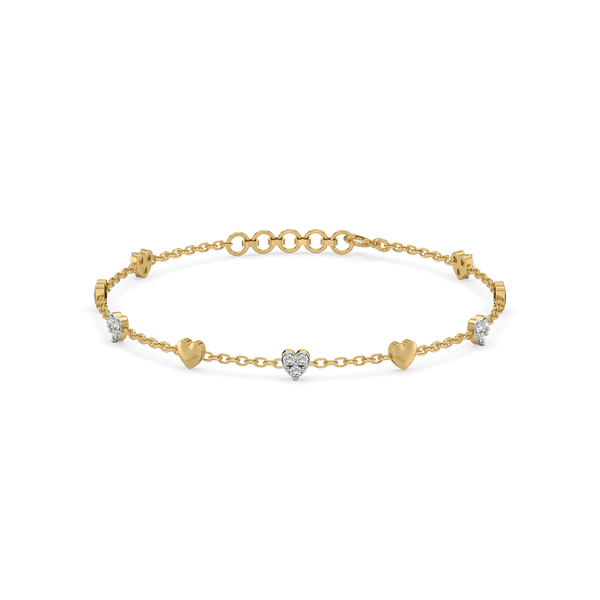 Lukson Beating Heart - Lab Grown Diamond Station Bracelet