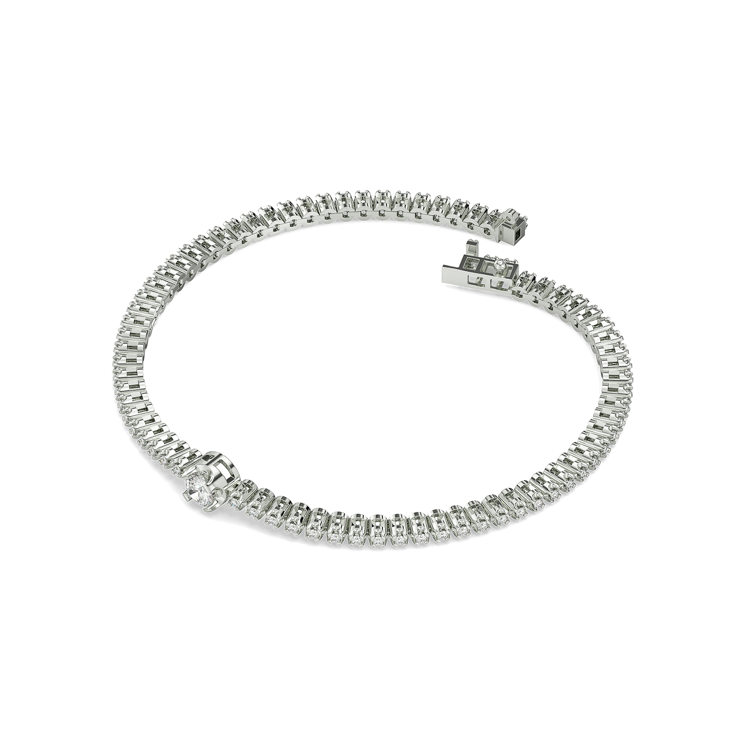 Luminous Charm - Lab Diamond Solitaire Bracelet