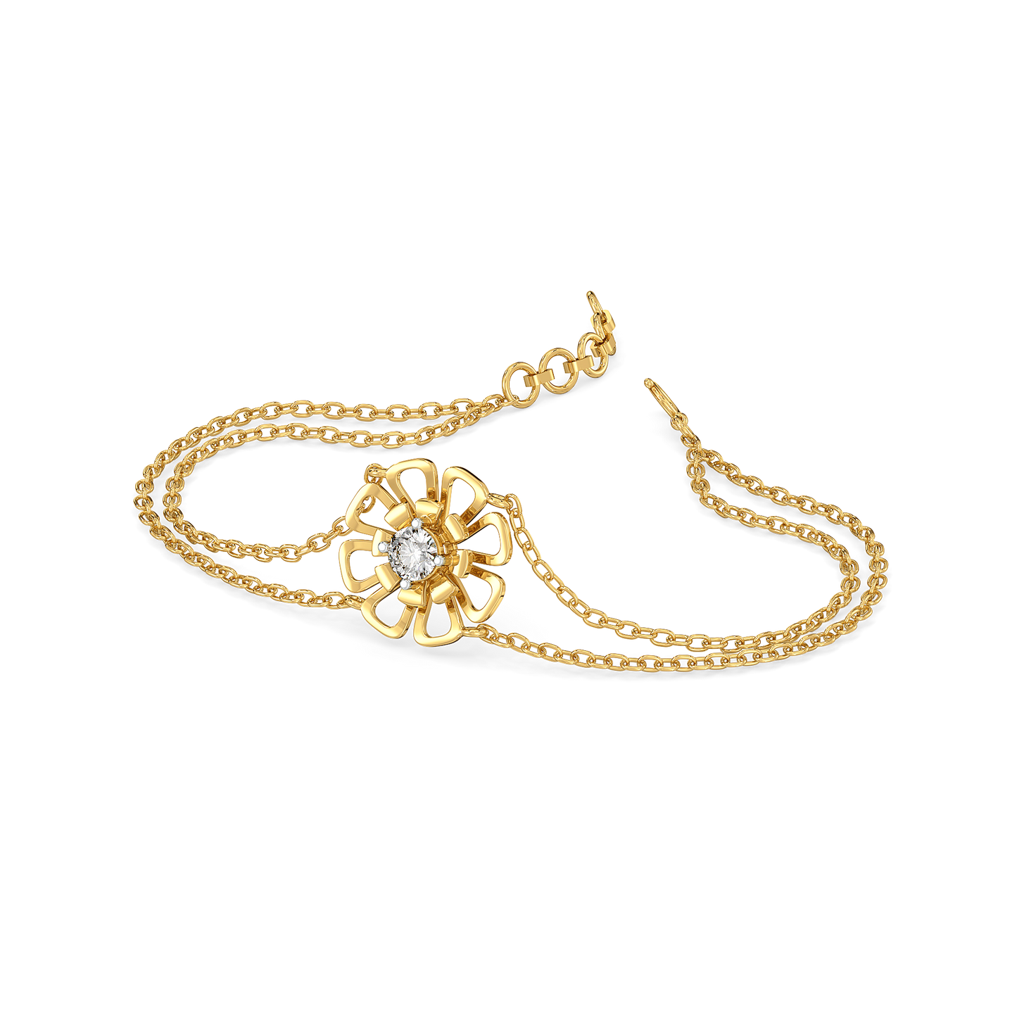 Golden Edge - Lab Diamond Solitaire Bracelet