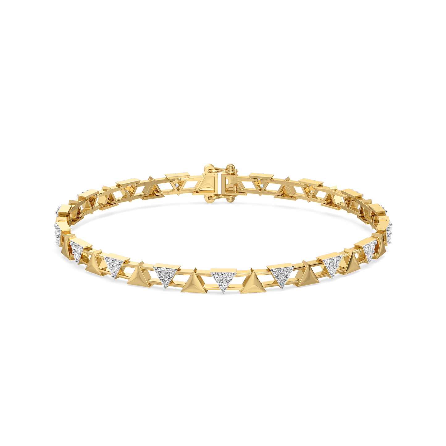 Edgy Elegance - Lab Diamond Tennis Bracelet