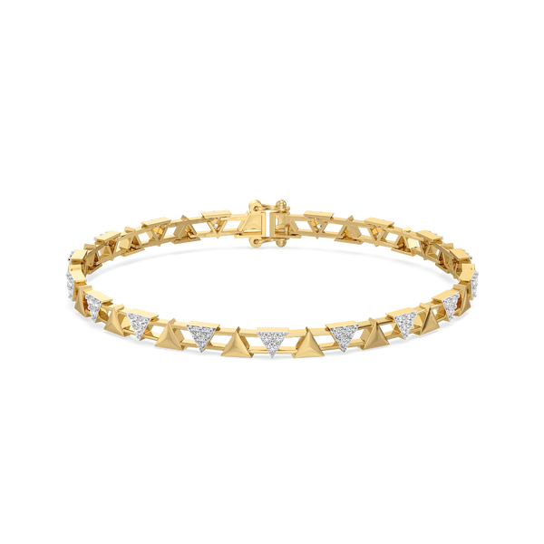 Lukson Edgy Elegance - Lab Grown Diamond Tennis Bracelet