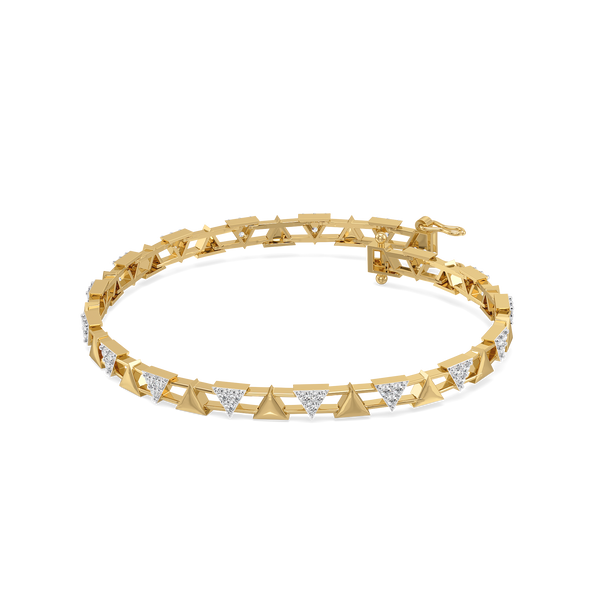 Edgy Elegance - Lab Grown Diamond Tennis Bracelet - Lukson
