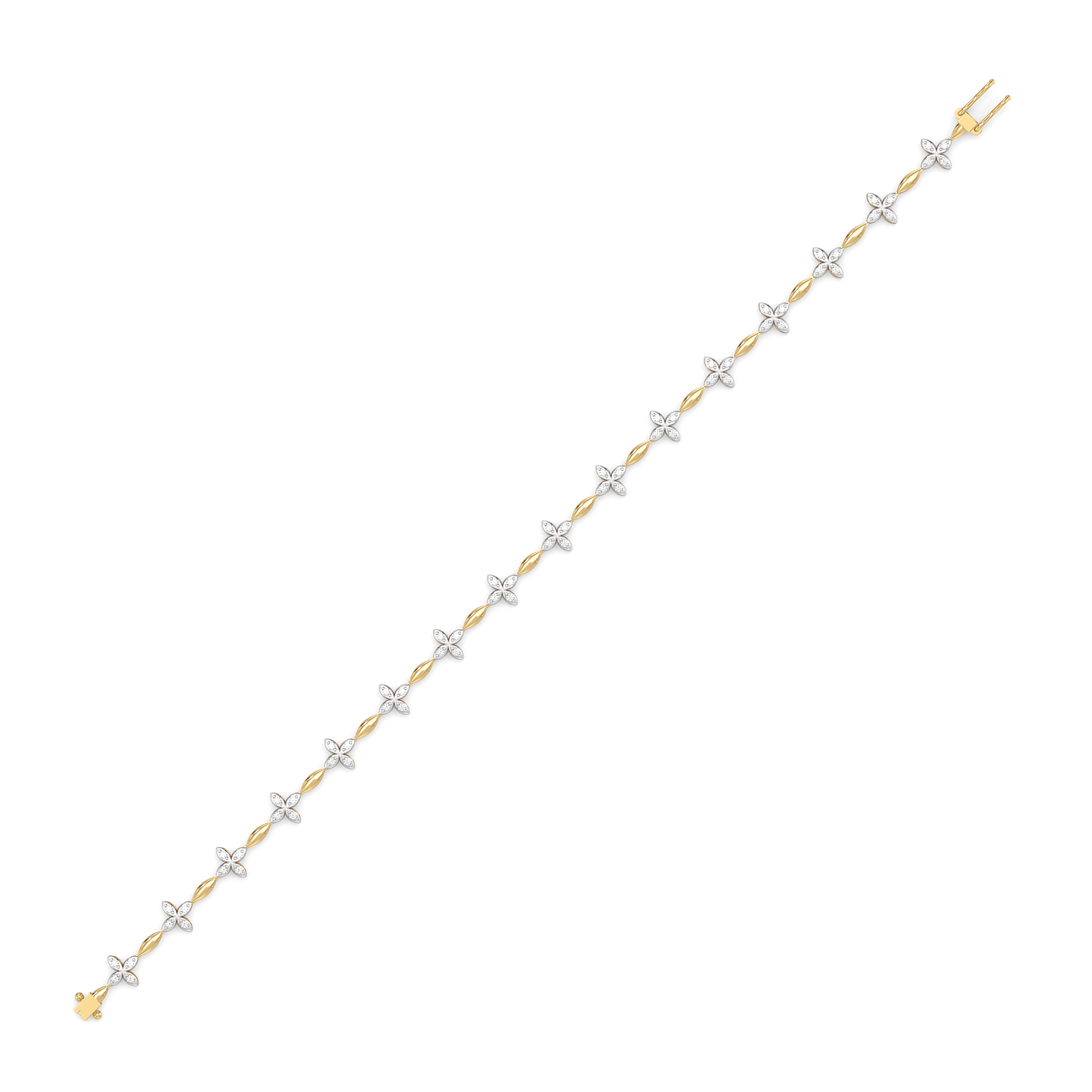 Golden Spring - Lab Diamond Tennis Bracelet