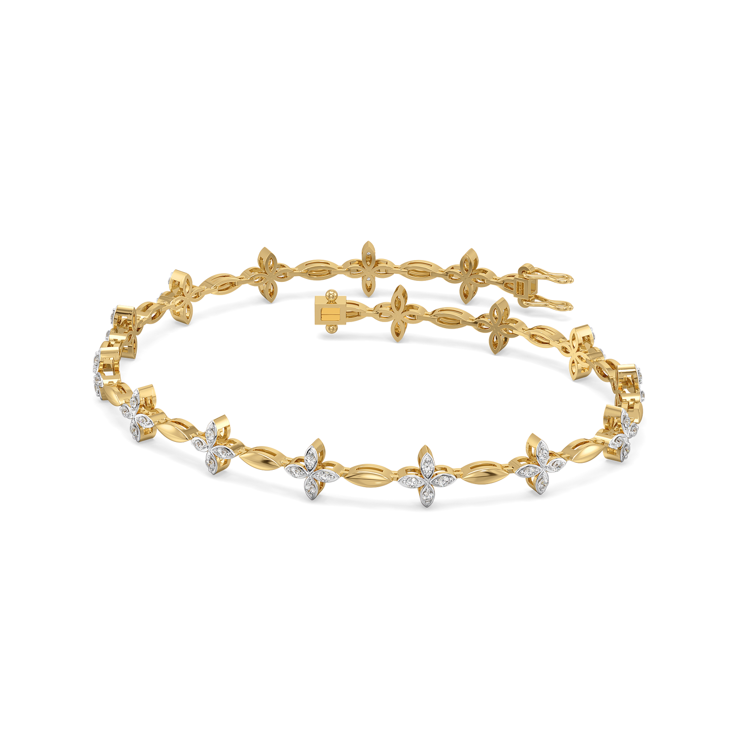 Golden Spring - Lab Diamond Tennis Bracelet