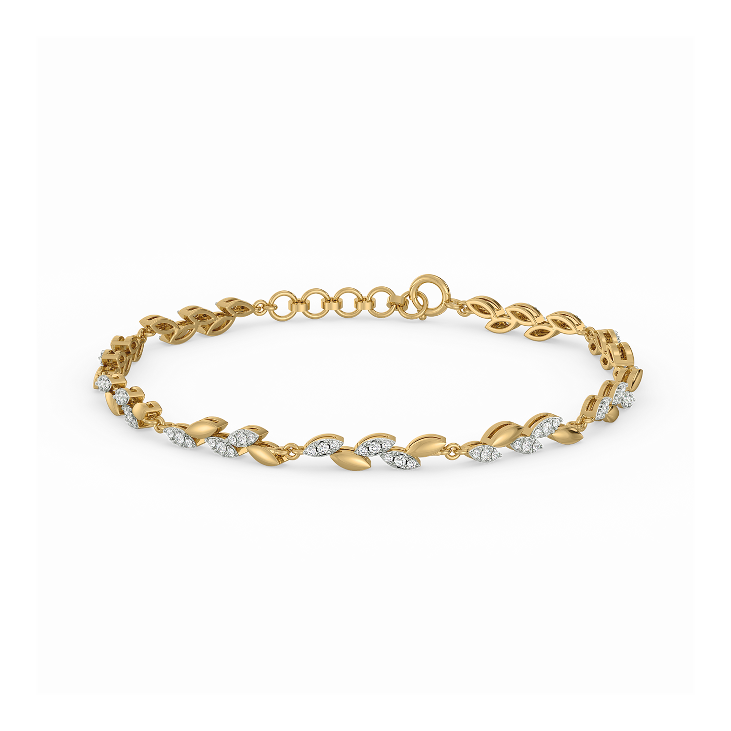 Whispering Leaf - Lab Diamond Tennis Bracelet