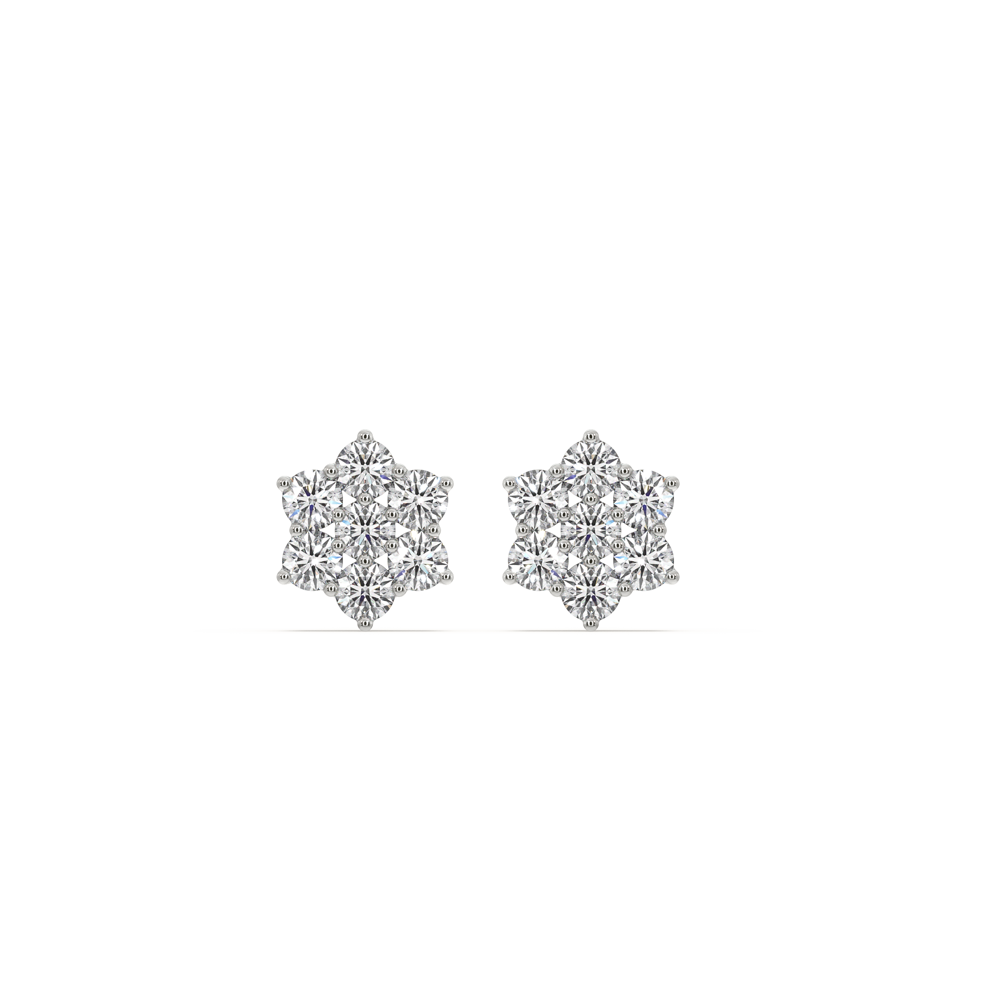Petal Blossom - Lab Diamond Stud Earrings