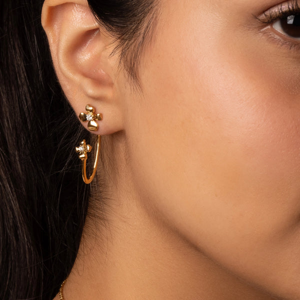 Blossom - Lab Diamond Hoop Earrings