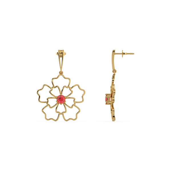 Lab grown diamond Ruby jewelry piece - Lukson