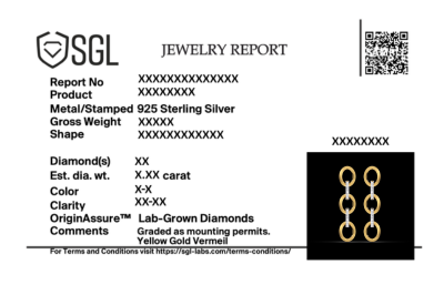 Link Chain - Lab Diamond Drop Earrings