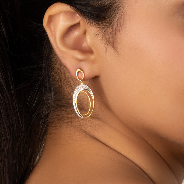 Lukson lab grown diamond tidal earrings