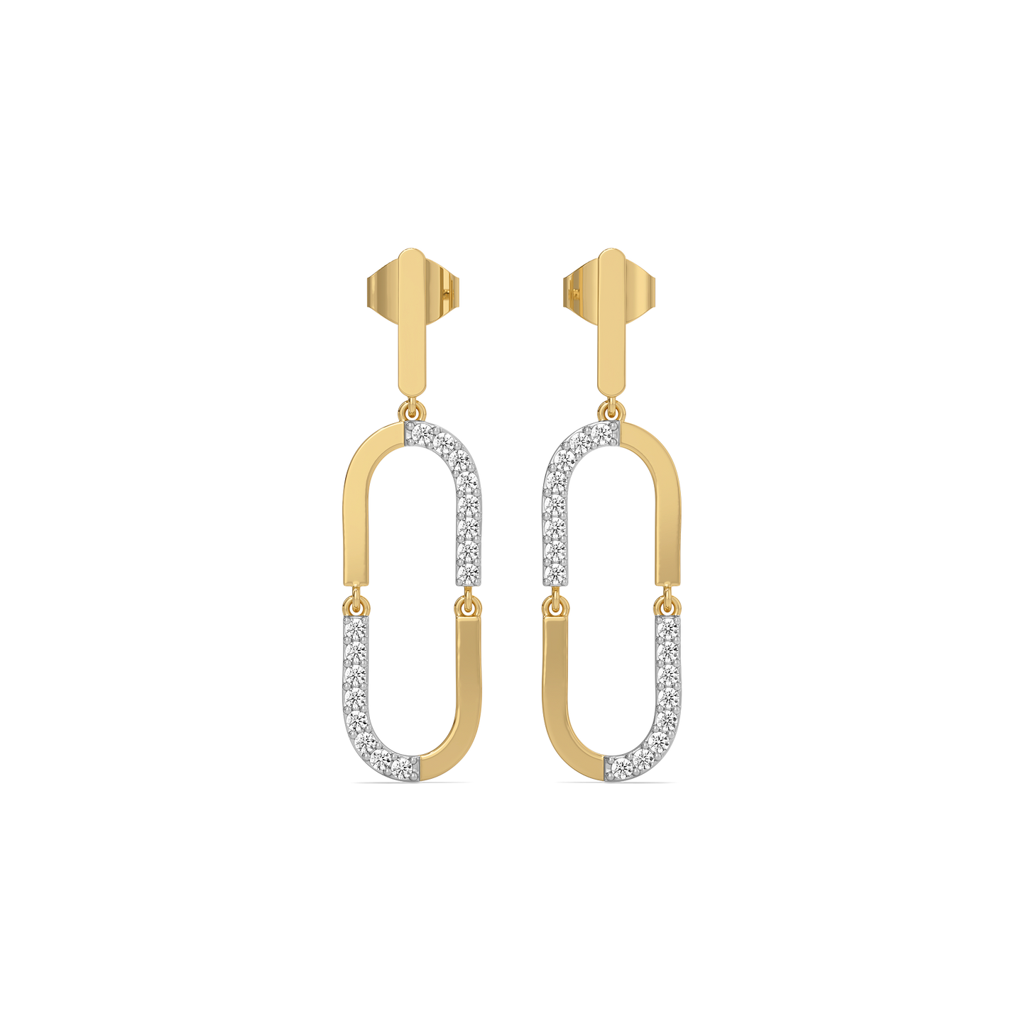 Lustre Loop - 18kt Gold Vermeil Lab Grown Diamond Drop Earrings