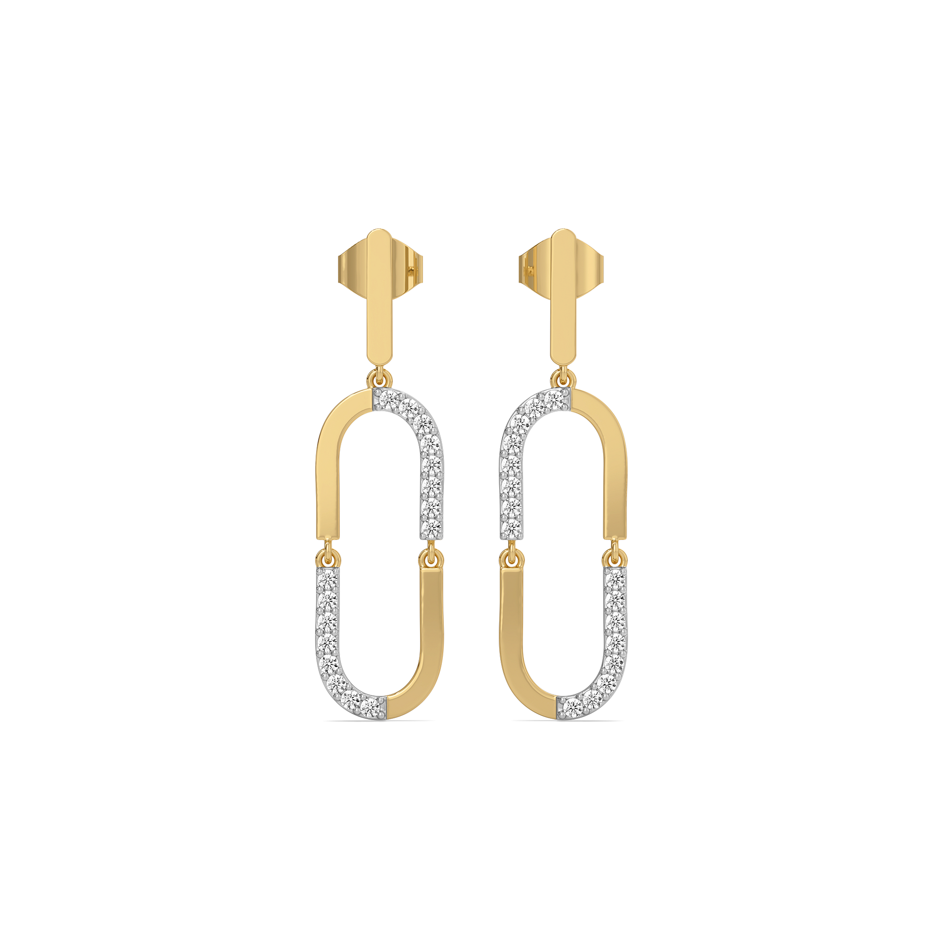 Lustre Loop - 18kt Gold Vermeil Lab Grown Diamond Drop Earrings