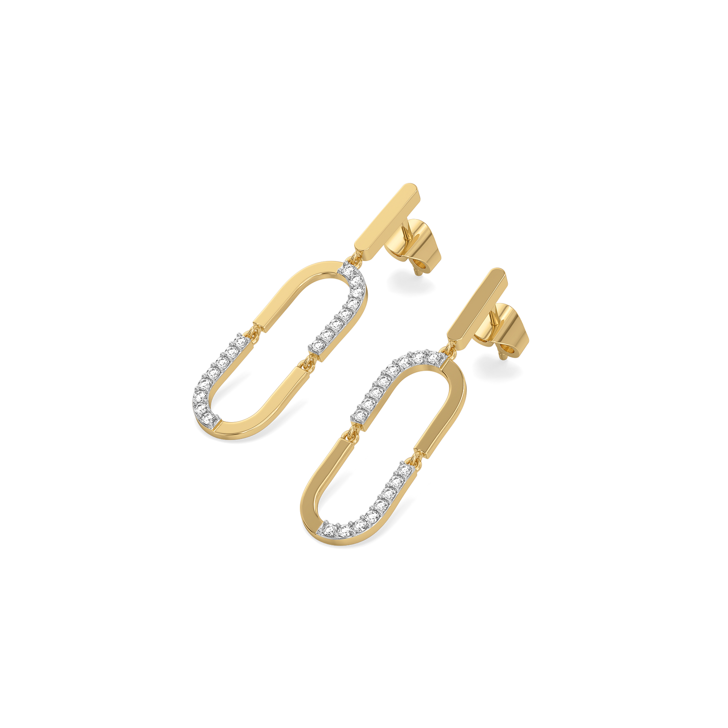 Lustre Loop - 18kt Gold Vermeil Lab Grown Diamond Drop Earrings