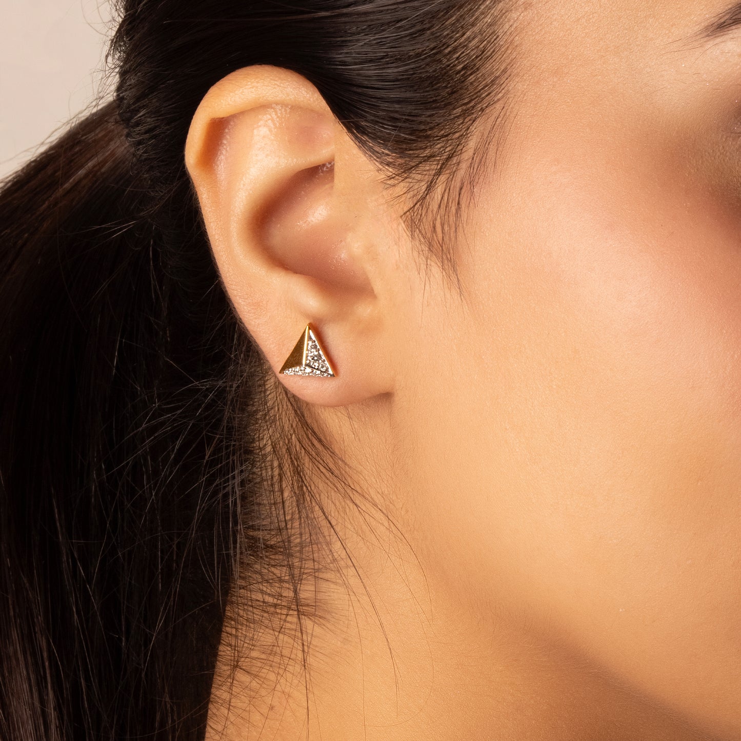 Prism Point Studs - 18kt Gold Vermeil Lab Grown Diamond Earrings