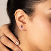 Regal Amethyst Lab Grown DiamondEarrings - Lukson