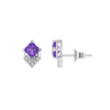 Lukson Regal Amethyst 925 Sterling Lab Grown DiamondEarrings for Women