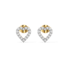 Heart-shaped Lukson lab diamond studs