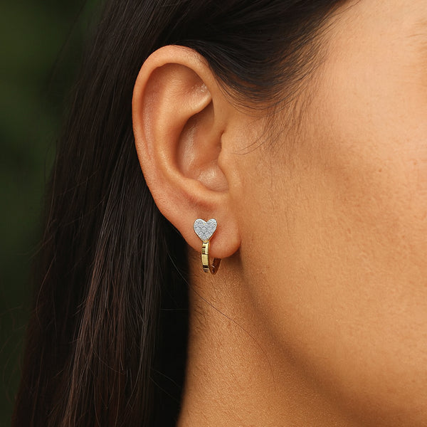 Trandy lab grown diamond earrings - Lukson