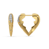 Lab grown diamond gold hoops - Lukson