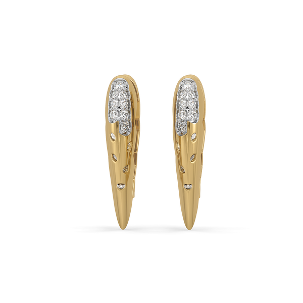 Premium Lab grown diamond hoop earrings - Lukson