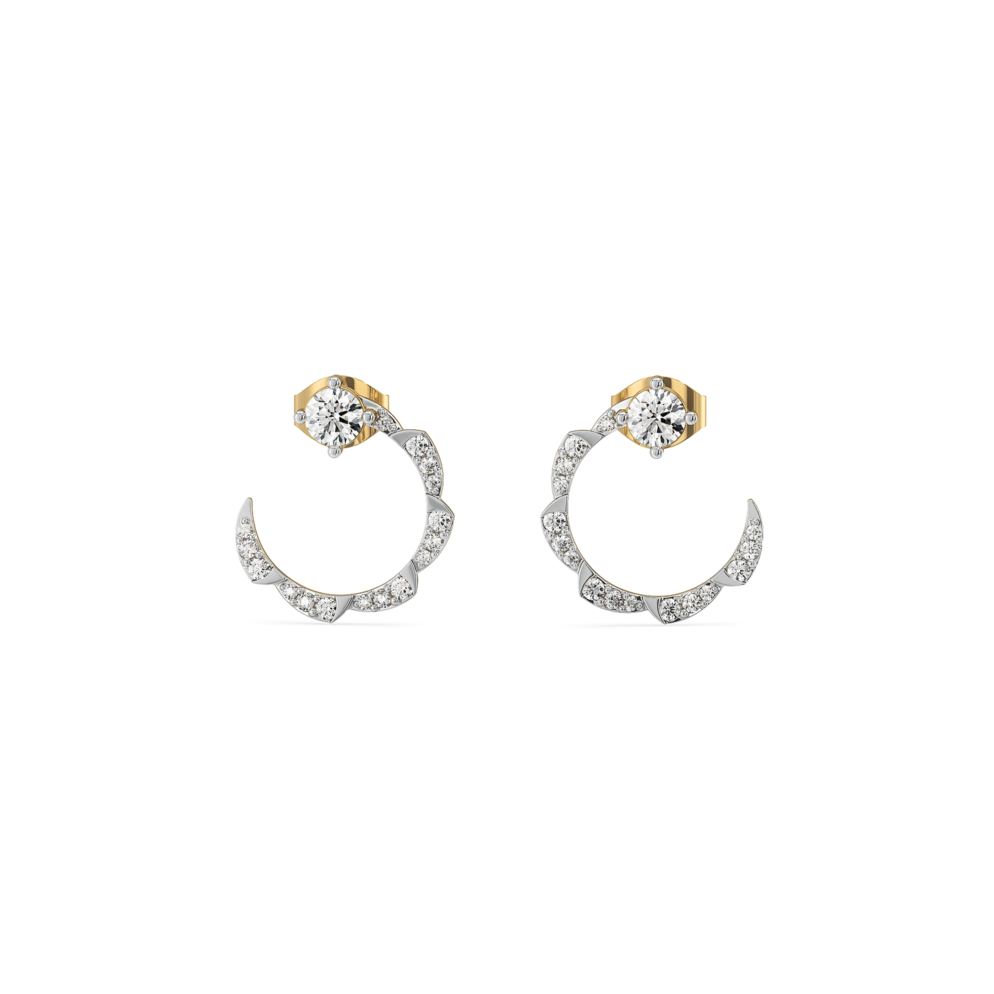 Stellar Shine – Lab Diamond Solitaire Hoop Earrings