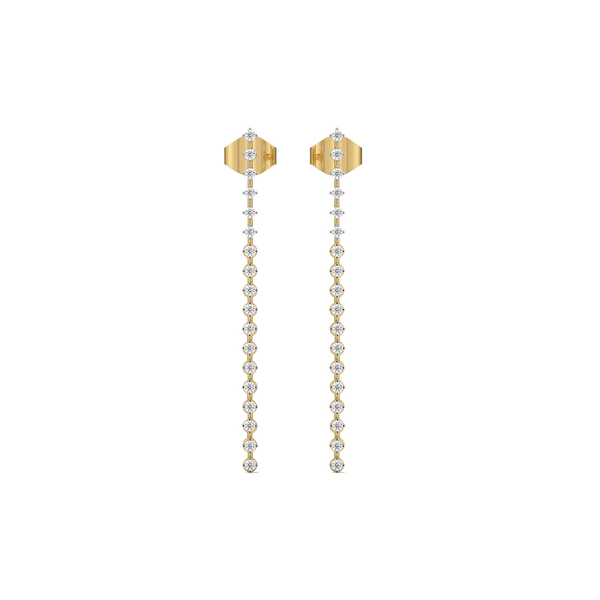 Lukson Line of Light Lab Grown Diamond Drop Earrings