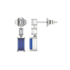 Buy Blue Brilliance Drop Lab Grown Diamond Earrings Online - Lukson