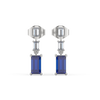 Lukson Blue Brilliance Drop Lab Grown Diamond Earrings