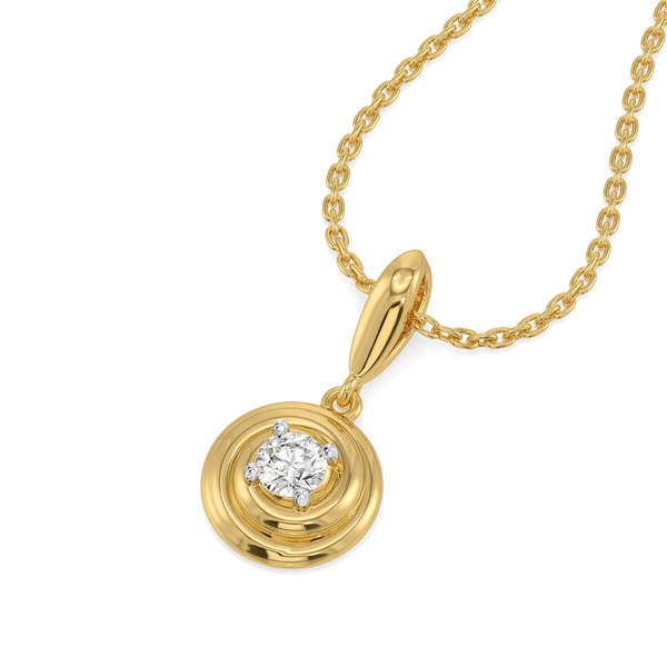 Liquid Gold - Pure Gold Lab Diamond Pendant